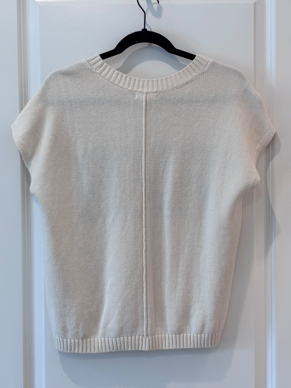 Blu Pepper Cream Ribbed Knit Top - Size Small - Picture 6 of 7